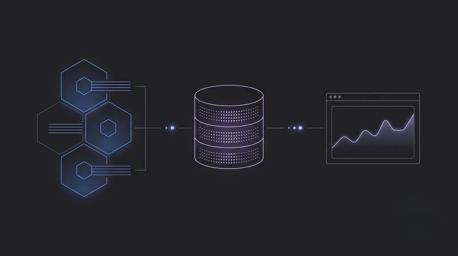 System architecture: Go microservices, a PostgreSQL vector store with HNSW index layers, and a Next.js frontend